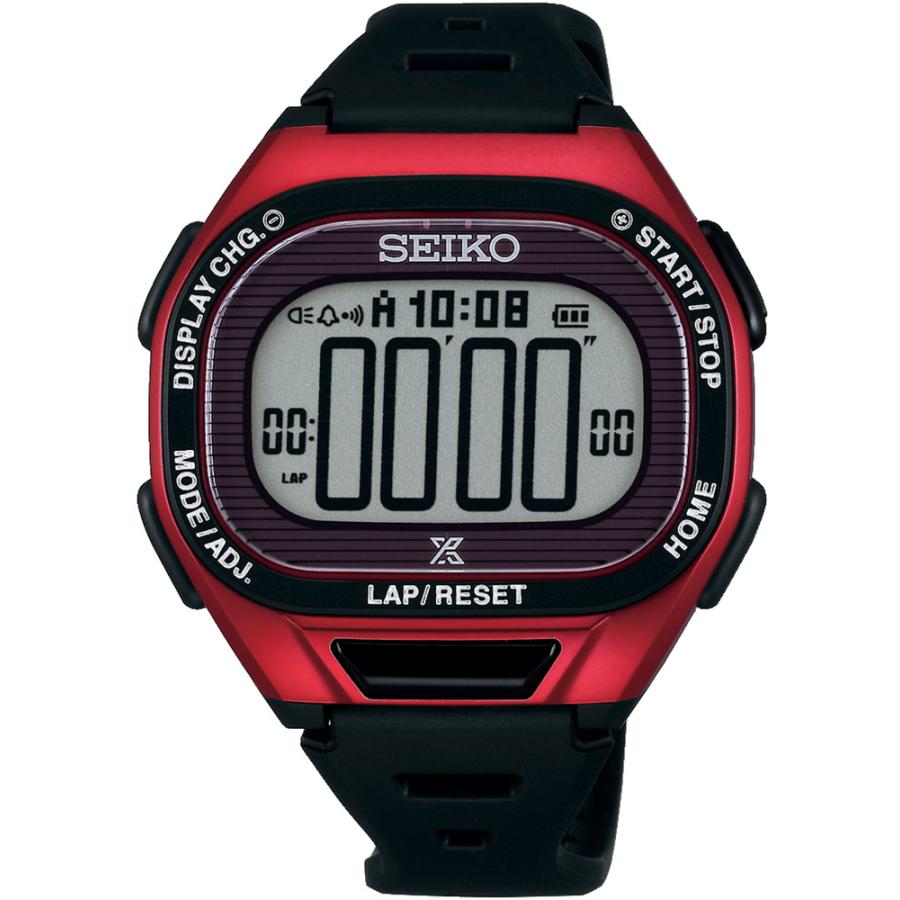 セイコー SEIKO ス-パーランナーズS690 メタリックレッド 薄型 ストップウォッチ ソーラー充電 日常生活用強化防水 LEDライト機能 カレンダー タイマー アラーム  SBEF047 SEIKO（セイコー） ス-パーランナーズS690 メタリックレッド 薄型