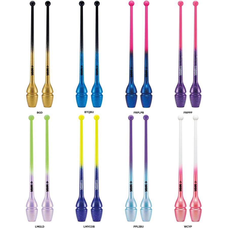 ササキ SASAKI 新体操 グラデーションラバークラブ ショート 長さ40.5cm 新体操 ジョイントホール加工 クラブ F.I.G 国際体操連盟 認定品 棒 こん棒  M34JKGHF ササキスポーツ ササキ SASAKI グラデーションラバークラブ ショート