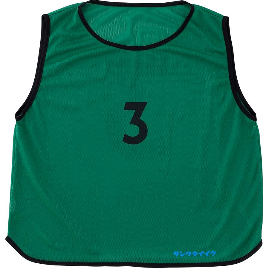 SANWA TAIKU 三和体育 メッシュナンバービブス 1〜10 一般用 緑 学校