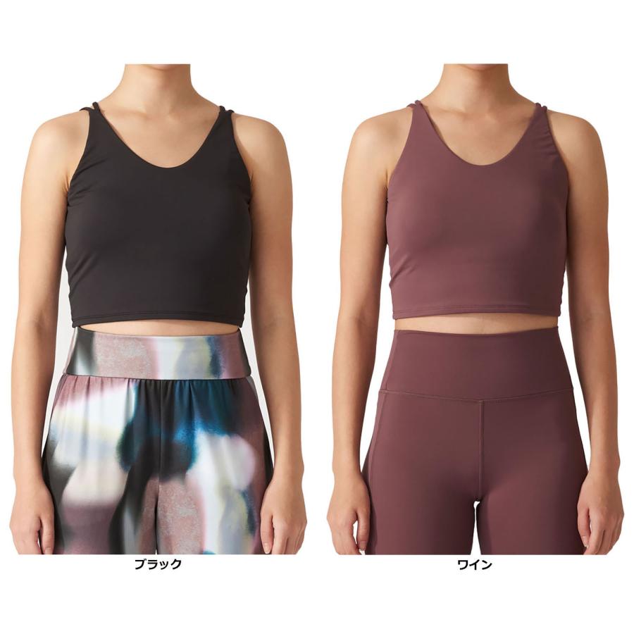 リアルストーン RealStone ミディアムトップ 日本製 ヨガ ピラティス トレーニング ジム フィットネス 宅トレ ウエア ウエストライン隠れる丈 カップ付き 1枚で着用可 軽量感  RFL019T Real Stone（リアルストーン） ミディアムトップ 日本製 ヨガ