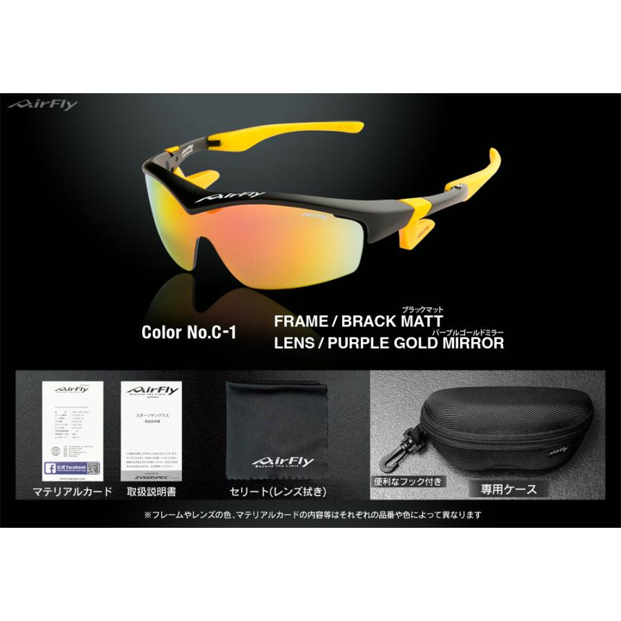 Air Fly エアフライサングラス　AF-201 C-1　BLACK MATT AirFly エアフライ Airfly Air Fly AF-201 C-1 ブラックマット