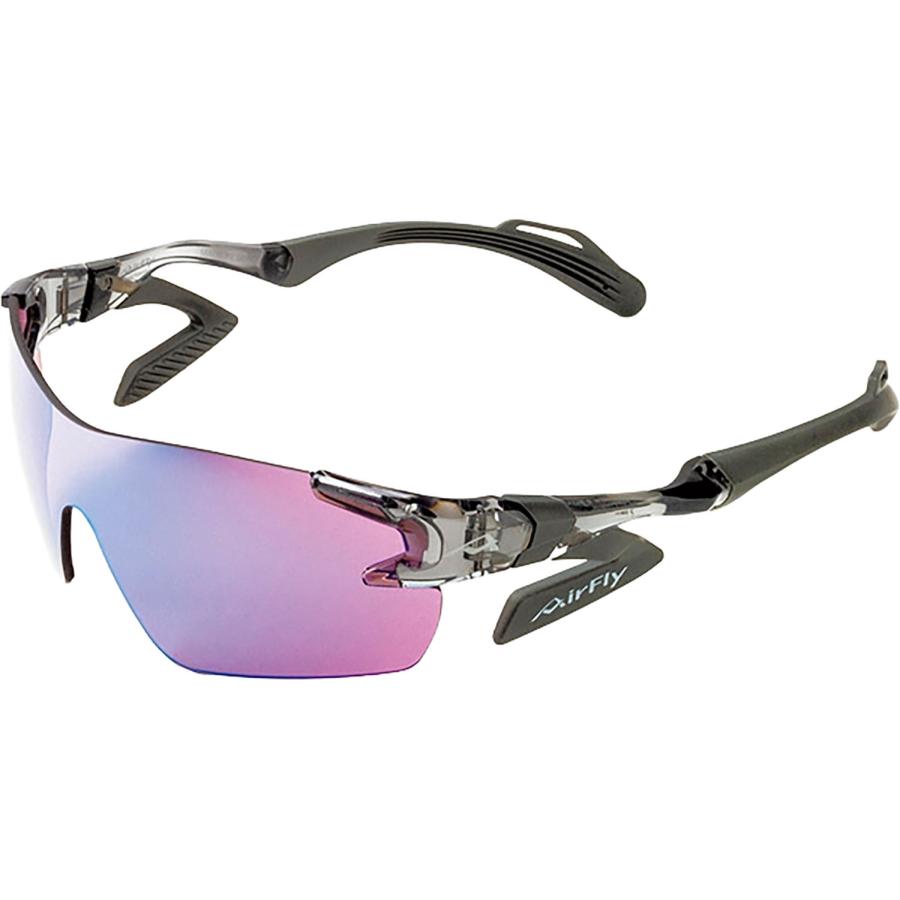 エアフライ Airfly 鼻パッドのないスポーツサングラス AF-301 C-34 Lサイズ CLEAR ASH クリアアッシュ 反射防止コート UVカット 熱中症対策 ワイドレンズ  AF301C34L AirFly エアフライ Airfly 鼻パッドのないスポーツサングラス AF-301 C