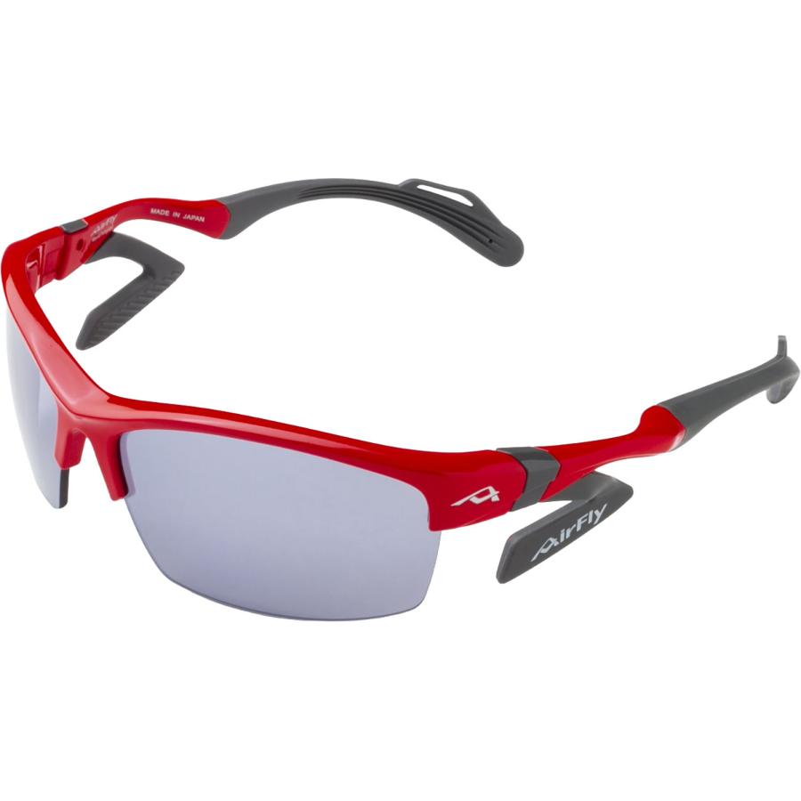 エアフライ Airfly 鼻パッドのないスポーツサングラス AF-303 C-4 レッド 反射防止 可視光線透過率24 UVカット率99以上 女性 ラウンドシェイプタイプ 熱中症対策  AF303C4 AirFly エアフライ Airfly 鼻パッドのないスポーツサングラス AF-303 C