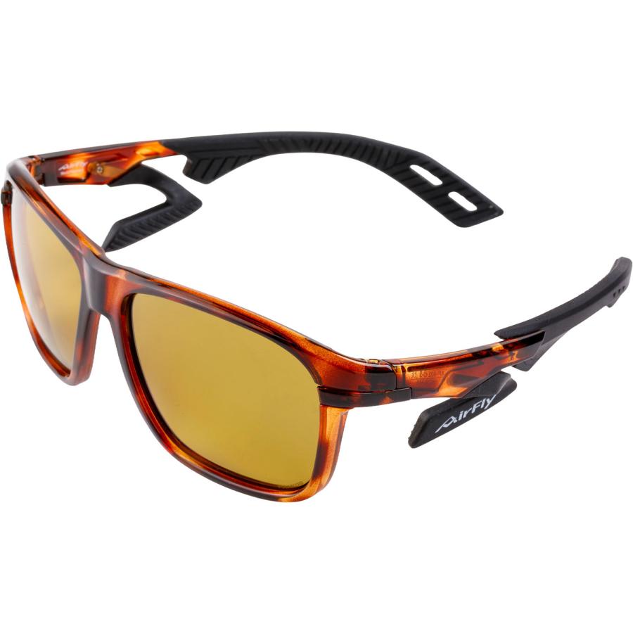 エアフライ Airfly AF-402マルチパーパス偏光グリーンレンズ組込みセット トータスシェル×偏光グリーン 世界特許取得 鼻パッド無し サングラス 反射光 軽量 熱中症対策  AF402C3PR AirFly エアフライ Airfly AF-402マルチパーパス偏光グリーンレンズ
