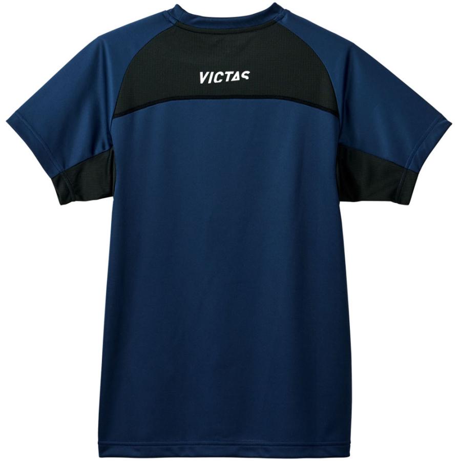 VICTAS ヴィクタス 卓球 Tシャツ V−TS231 プラクティスシャツ メンズ レディース 伸縮 吸汗速乾 軽量 532102 NV｜spg-sports｜02