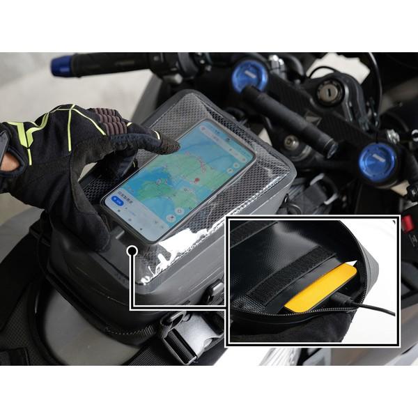 DOPPELGANGER ドッペルギャンガー DBT633-BK バイク用 ターポリン タイダウン タンクバッグ2 カラー：ブラックの画像