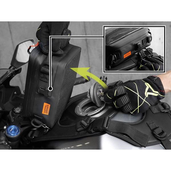 DOPPELGANGER ドッペルギャンガー DBT633-BK バイク用 ターポリン タイダウン タンクバッグ2 カラー：ブラックの画像