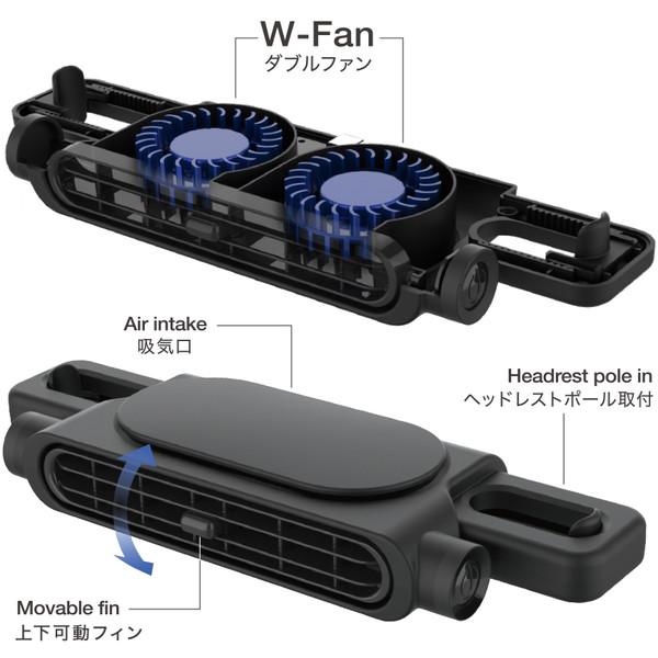 槌屋ヤック YAC ヤック DF65 車内用品 ネックワイドファン slim