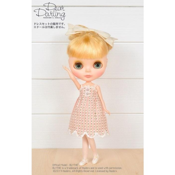 [1/6Doll・ネオブライス用] JM Dear Darling fashion for dolls「裾スカラップワンピース」(ピンク) ※ネコポス可｜spica-blythe