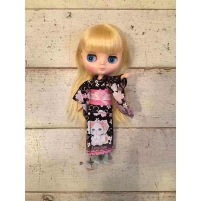 ブライス着物スタイルのアウトフィット　ミディブライス用　畳付き 20cmDoll・ミディブライス]spicaオリジナルプリント×松下ぴんくコラボ