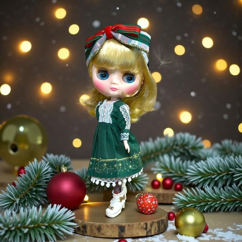 ミディブライス アウトフィット / 猫森ねぎ 「クリスマスワンピース