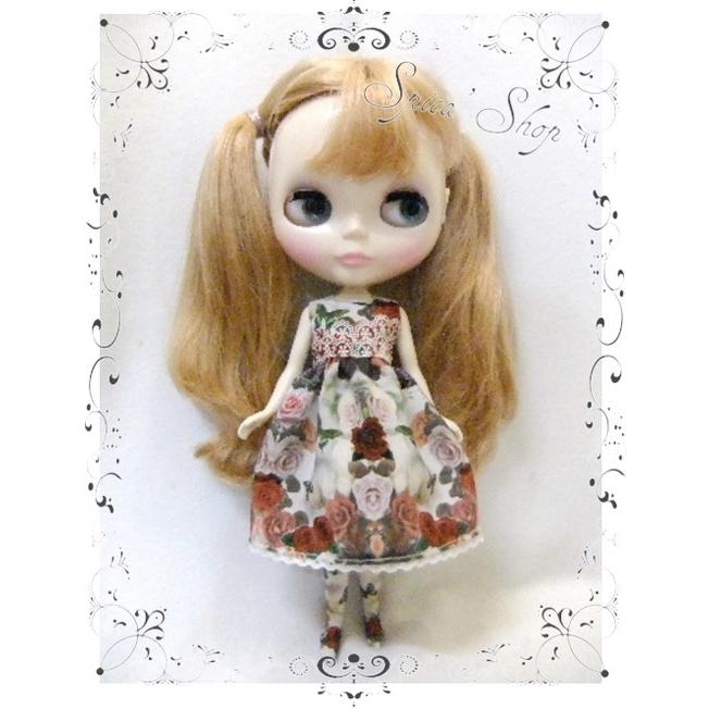 1 6doll ネオブライス用 Spicaオリジナルプリントワンピース ローズエデン Printopn11 Spica 通販 Yahoo ショッピング