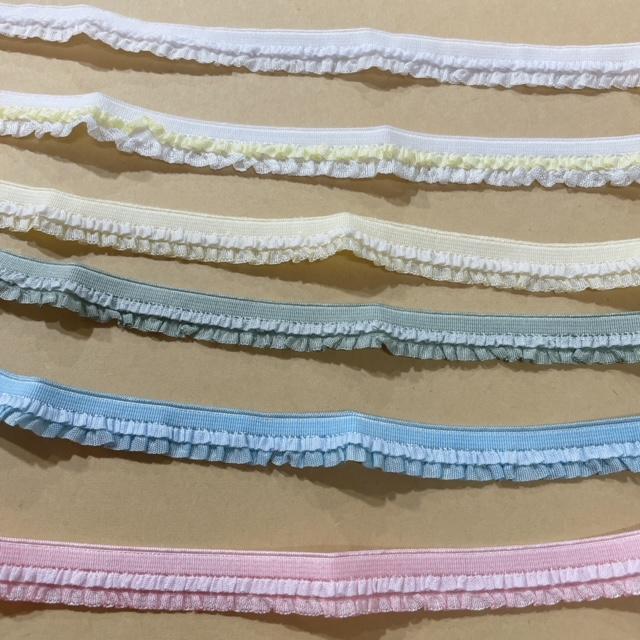 ドール用手芸用品]二段フリルゴム/Z176（幅約1.2cm/約90cm） : Spica