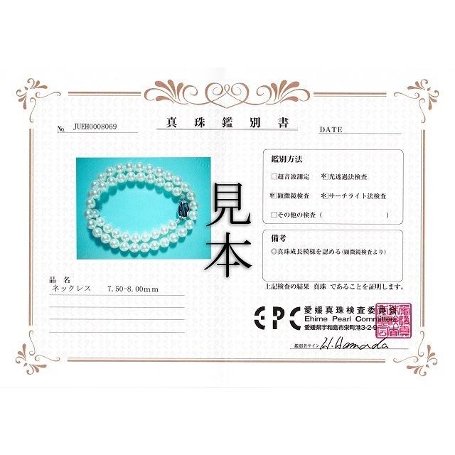 鑑別書付き天然ダイヤ入り本真珠 Pearl 真珠鑑別書・・・本物の真珠であることを証明するもの : スピカ