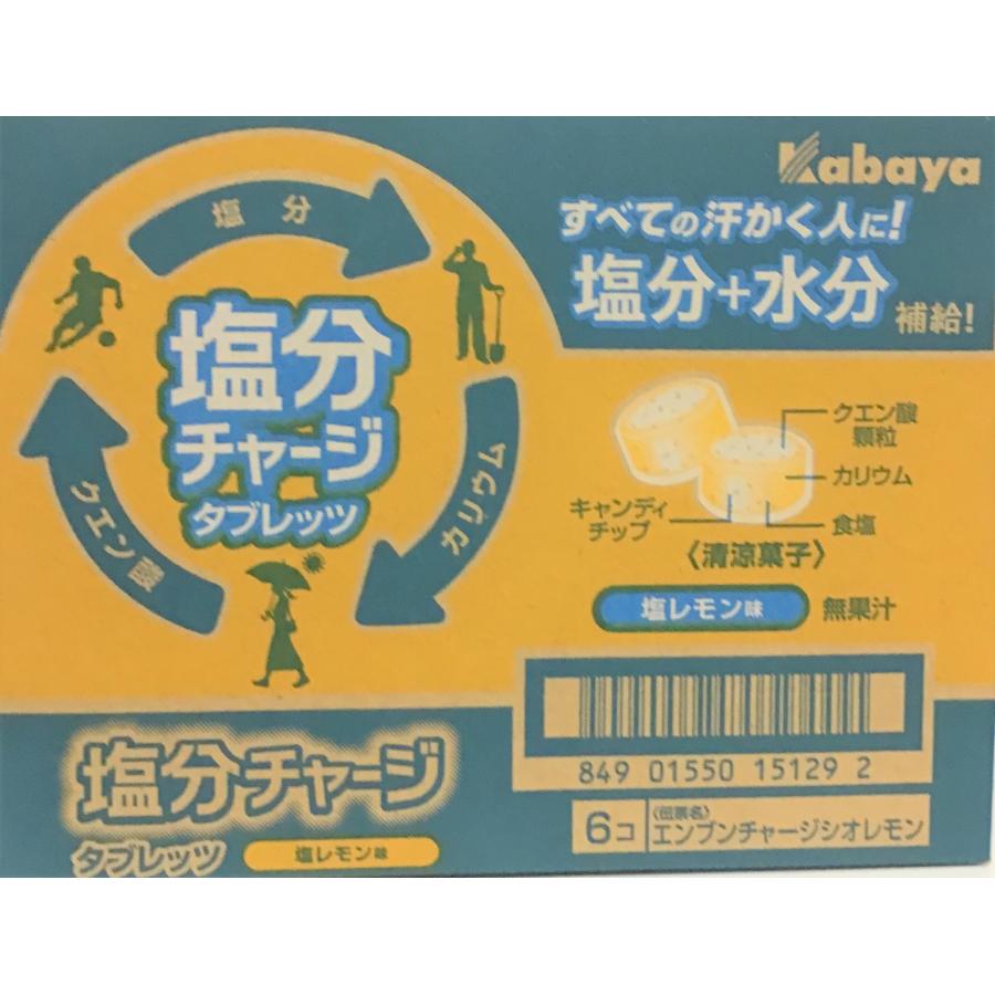 Kabaya カバヤ 塩分チャージ タブレッツ 塩レモン味 81g×6個 北海道と
