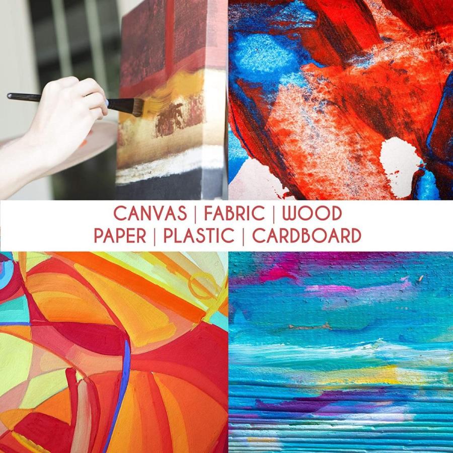 Zenacolor アクリル絵の具セット 12本または24本 4オンス 1ml アクリル絵の具 キャンバス ペイントブラシ 木製 アート スピカ21 通販 Yahoo ショッピング