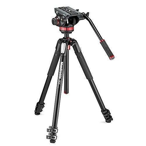 贅沢 Manfrotto MVH502AHビデオ雲台 MT055XPRO3アルミ三脚 MVH502AH