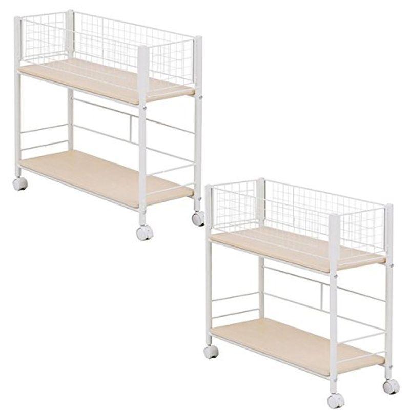 山善 Yamazen キャスター付押入れ収納ラック 幅 2個組 Osr 75 Nm Iv 2p 卓上本棚 ラック Www Bollywoodpapa Com