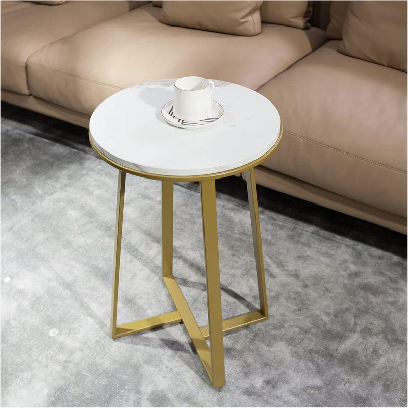 MONCOT サイドテーブル丸 テーブル ミニテーブル ベッドサイドテーブル コーヒーテーブル コンパクトサイドテーブル おしゃれサイドテー - 5
