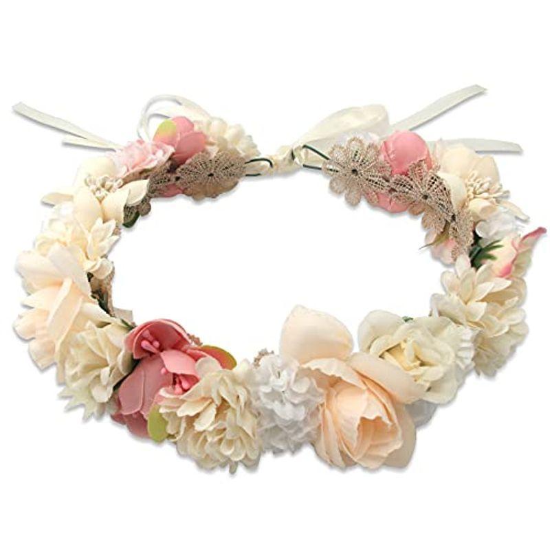 花冠 花飾り 花輪 髪飾り ヘアアクセサリー 花嫁 調整可能 人気 子供 母 新婦人 観光旅行 パーティー イベント 演奏会 コンサート 写 スピカ21 通販 Yahoo ショッピング