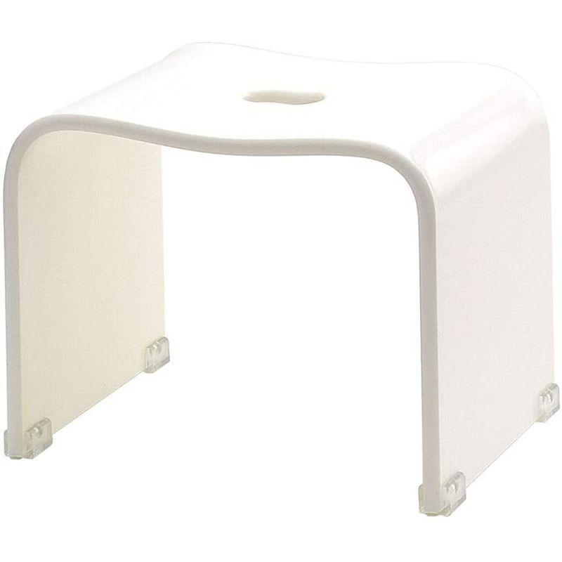 Kuai アクリル バスチェア 高さ約25cm 風呂 椅子 Mサイズ いす 単品 (ホワイト)｜spica2021｜02