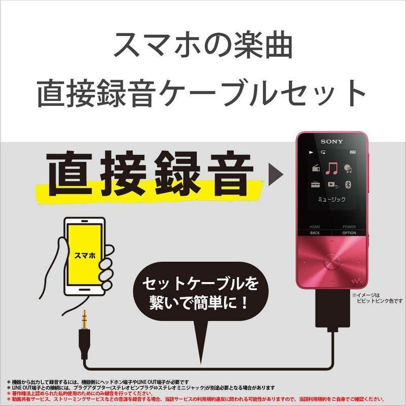 無料配達 ソニー Phone用 I ウォークマン ライトピンクと録音 変換ケーブルセット Pic Nw S313 4gb Mp3プレーヤー Sシリーズ ポータブルオーディオ Moxleyelectronics Com