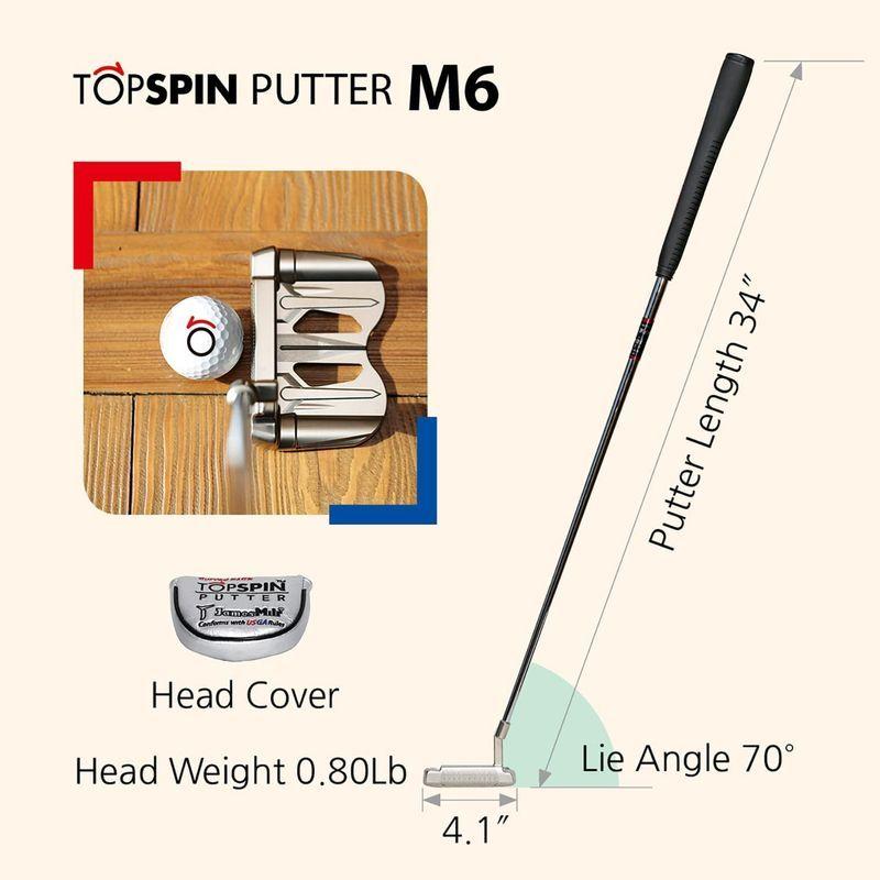 JAMESMILR (ジェームズミラー) TOPSPIN パター マレット 6 鍛造バタフライ ジェームズミラー TOPSPIN パター マレット 鍛造バタフライ