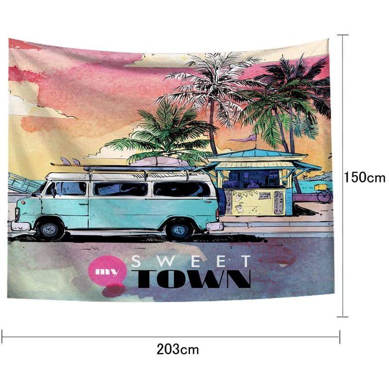 予約販売品 Dekori タペストリー 壁掛け 海 北欧 おしゃれ バス ココナッツヤシの木 大判 多機能 布 美しい海辺のビーチ 部屋飾 Supplystudies Com