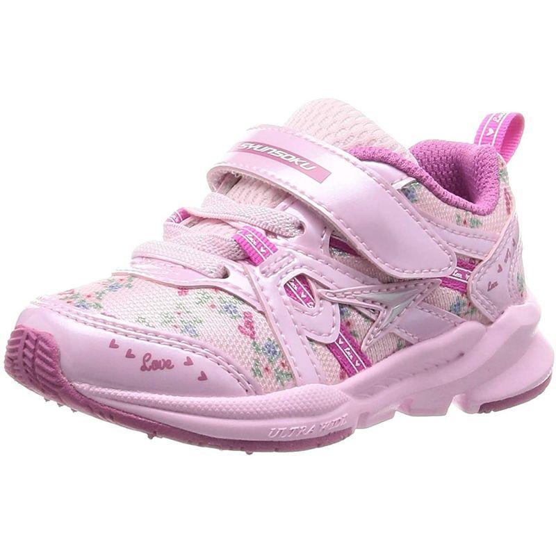 休みシュンソク スニーカー 運動靴 キッズ 女の子 15~23cm 幅広 3E