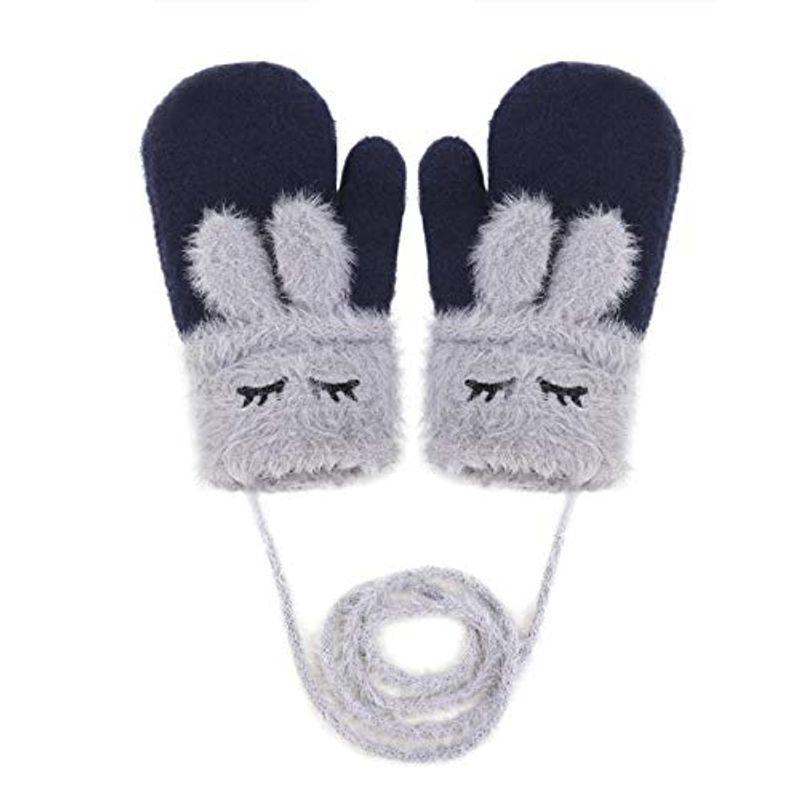 ディスカウント キッズ うさぎ手袋 首ひも付き ベビー 子供 ミトン 手袋 かわいい うさ耳付き ニットグローブ 1 4歳 防寒 保温 暖かい手袋 2層構造 Discoversvg Com