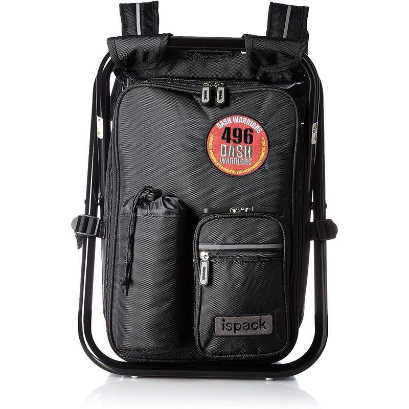 イスパック アウトドア 椅子付き リュック 2WAY ペットボトルポケット付き IS-4WD11 ブラック ナイロン アウトドア 椅子付き リュック 2WAY ペットボトルポケット付き IS 4WD11 ブラック