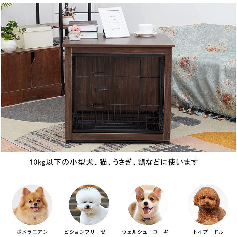 小型犬用ケージ 屋根付き 木製犬小屋 大きい おしゃれ ウッディサークル 室内 うさぎケージ すのこ/トレー付き 幅60cm     商品情報    【商品名】　小型犬用ケージ 屋根付き 木製犬小屋 大きい おしゃれ ウッディ