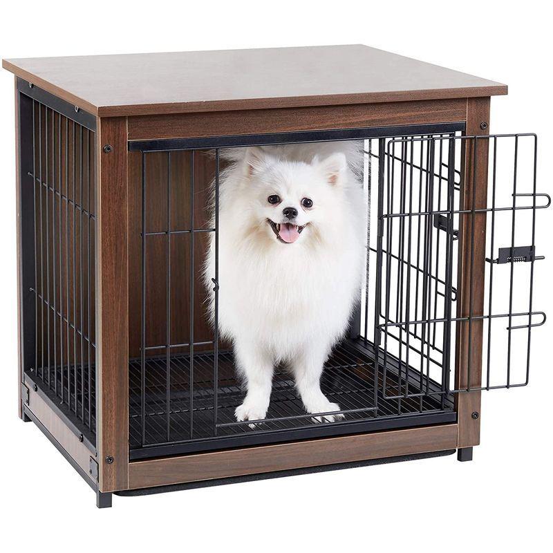 小型犬用ケージ 屋根付き 木製犬小屋 大きい おしゃれ ウッディサークル 室内 うさぎケージ すのこ/トレー付き 幅60cm     商品情報    【商品名】　小型犬用ケージ 屋根付き 木製犬小屋 大きい おしゃれ ウッディ