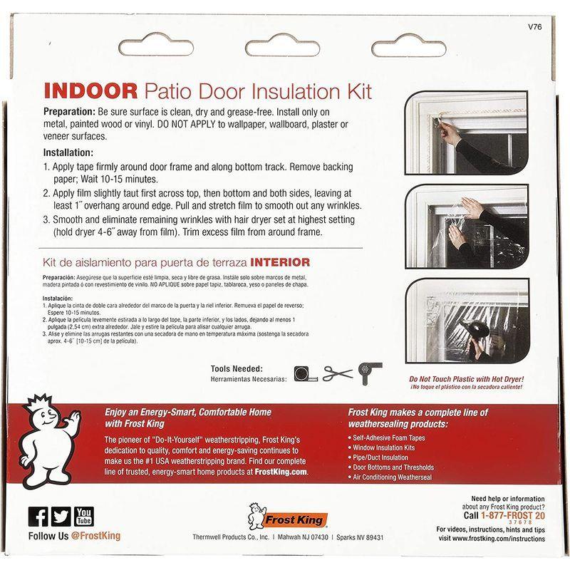 Frost King Shrink Film Window Insulation Kit For Patio Door Or Picture 2022072101220800694スピカ