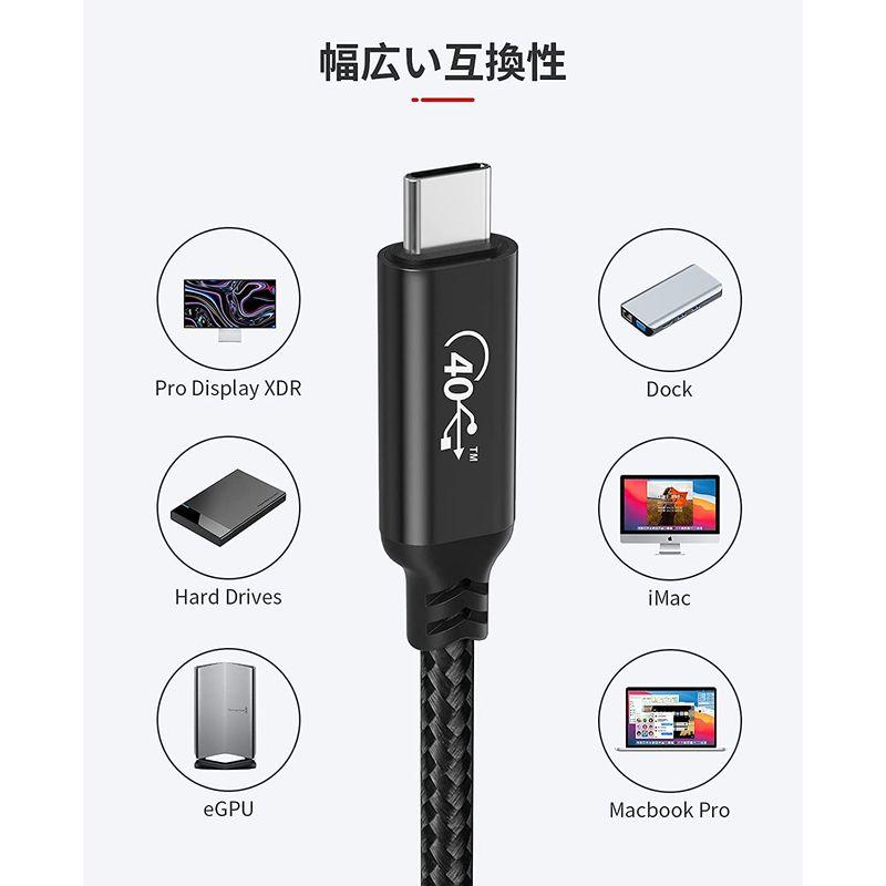NIMASO USB4 ケーブル 1M Thunderbolt 対応 Thunderbolt とUSB-Cと下位互換 USB-IF認 その他カメラ 