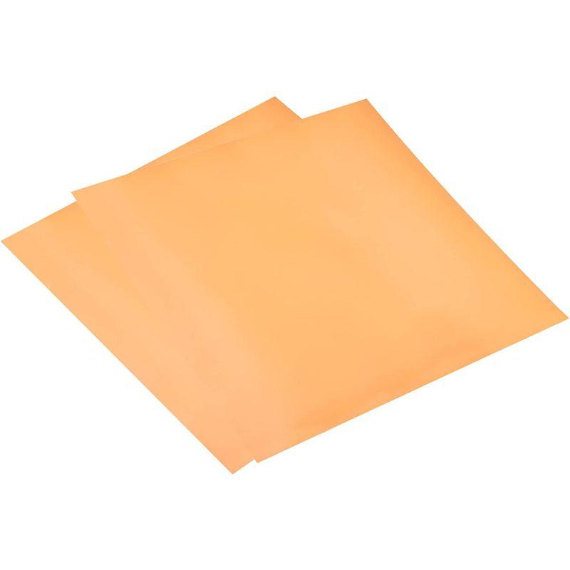 PATIKIL 50 x 50cm PVCの背景 2個 シームレス 無反射 写真の背景 写真スタジオ用 オレンジ