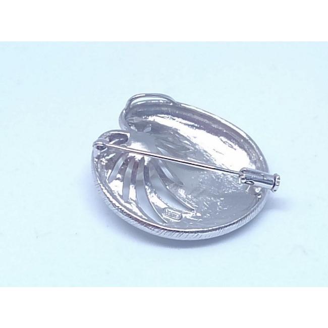 本真珠　ブローチ　SILVER SILVER ブローチ 本真珠 パール 総重量9.9g 回転ピン