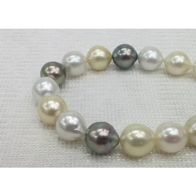 Pearl ツジモト真珠の マルチ ブレスレット 南洋真珠 SV パール 