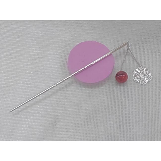 ツジモト真珠の本珊瑚 かんざし 12mm アフリカ珊瑚 髪飾り 赤珊瑚 1本