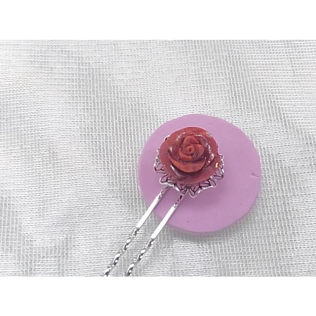 ツジモト真珠の本珊瑚 かんざし アフリカ珊瑚 髪飾り 赤珊瑚