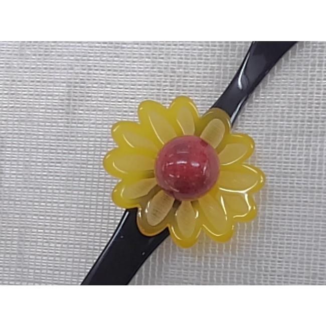 ツジモト真珠の本珊瑚 かんざし アフリカ珊瑚 べっ甲風 髪飾り きく 赤