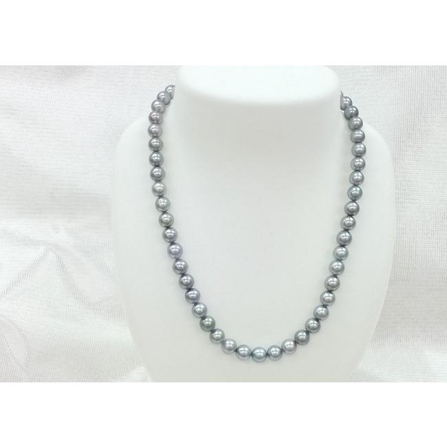 南洋黒蝶タヒチ産ナチュラルグレー真珠 55㎝ Pearl ツジモト真珠のタヒチの黒蝶真珠 フォーマルネックレス