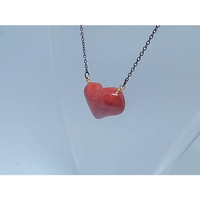 ツジモト真珠の本珊瑚 ネックレス アフリカ珊 ハート トップデザインネックレス 赤珊瑚 Nes015 スピカパール 通販 Yahoo ショッピング