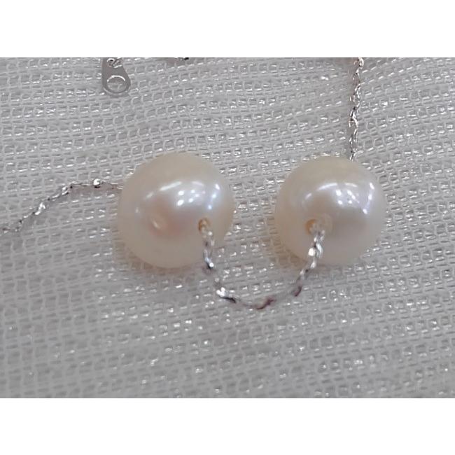 ステーション 淡水本真珠 美智子さま風ネックレス 12mm セミ ステーション 淡水本真珠 美智子さま風ネックレス 12mm セミ