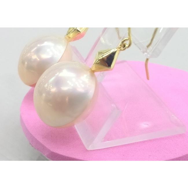 Pearl ツジモト真珠の マベパール ピアス k18 本真珠 : スピカパール 