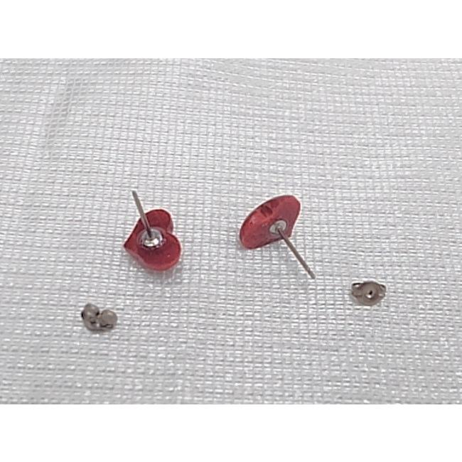 ツジモト真珠の本珊瑚 ピアス アフリカ珊瑚 ハート チタン : スピカ 