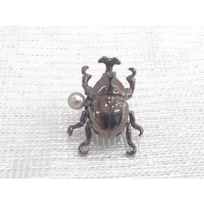 ツジモト真珠のタックブローチ あこや本真珠 Sv カブトムシ シルバーピンブローチ Taba029 スピカパール 通販 Yahoo ショッピング