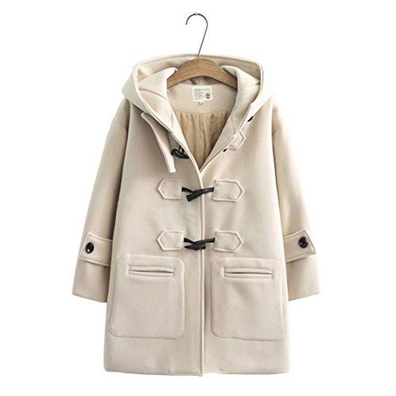 Yonistar ダッフルコート レディース 学生 コート ダッフル ロング 白 ロングコート 学生用コート かわいい 制服