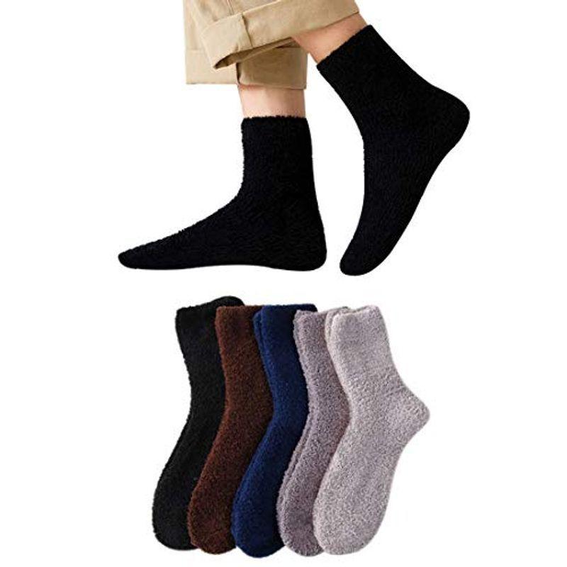 靴下 メンズ 冬 厚手ソックス もこもこ靴下 暖かい ルームソックス 男性くつした おしゃれ 室内 保温 部屋 裏起毛 睡眠 送料無料 一部地域を除く ホームソックス