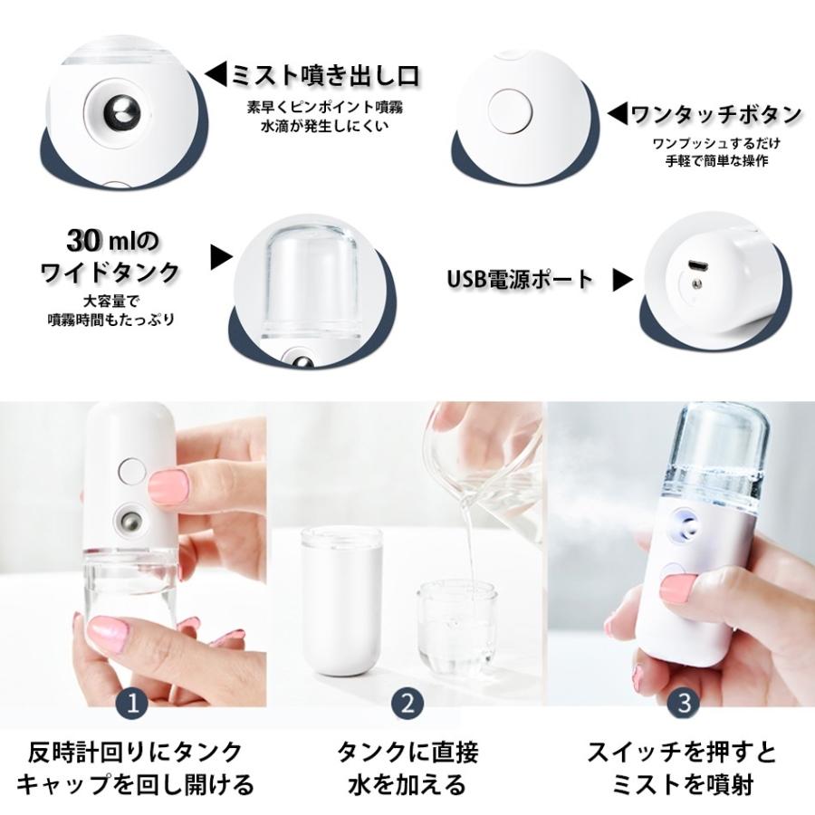 ハンディミスト スチーマー 携帯加湿器 ナノnano 保湿 保水 美肌 毛穴